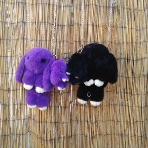 Bunny Plush Bag with Keychain